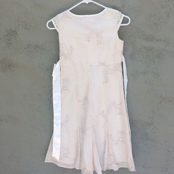 Beige Floral dress/ formal dress - Picture 3 of 8